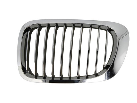 Grila radiator Bmw Seria 3 (E46), Coupe/Cabrio, 05.1999-03.2003, stanga, crom/crom/negru, 51138208685, 200805-5