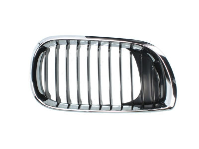 Grila radiator Bmw Seria 3 (E46), Sedan/Combi,10.2001-06.2005, dreapta, crom/negru, 51137030546, 200905-6