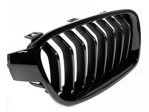 Grila radiator Bmw Seria 3 / Seria 3GT (F30/31/34/35), 01.2012-12.2019 Model M-trim/M-Pachet, partea dreapta, negru, 51712240778, 20D105-2