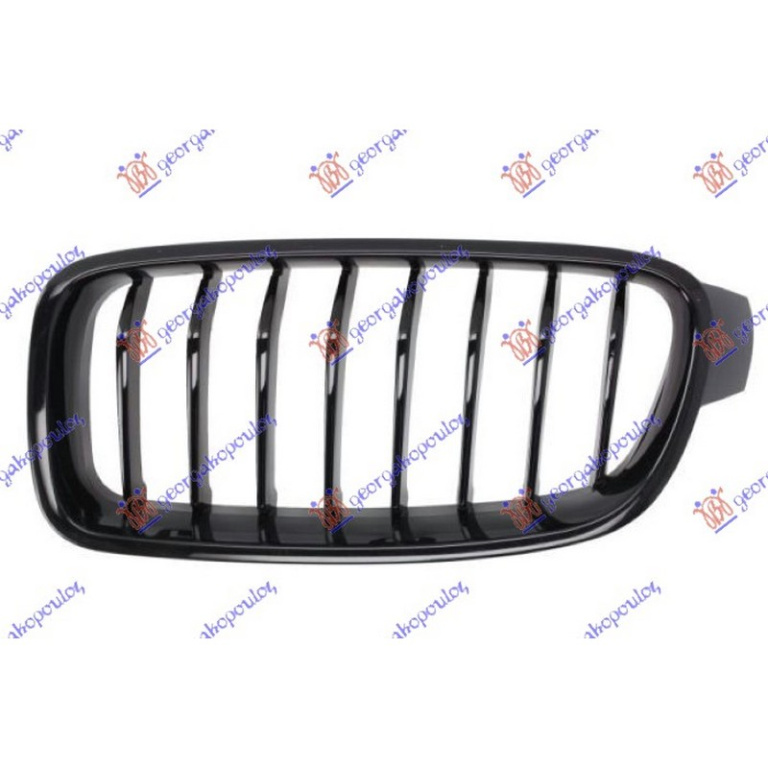 GRILA RADIATOR BMW SERIE 3 F30 2011->2017 Grila radiator (complet neagra ) (SPORT) stanga, 2014-> PIESA NOUA ANI 2011 2012 2013 2014 2015 2016 2017 2018 2019