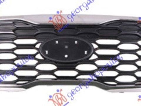 GRILA RADIATOR NEAGRA CU BANDOURI CROMATE - F2, KIA, KIA SORENTO 17-20, 426304540