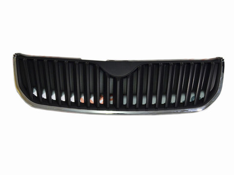 Grila radiator Skoda Superb (3T), 06.2008-06.2013, 3T0853668A, 692605, negru , cu ornament cromat