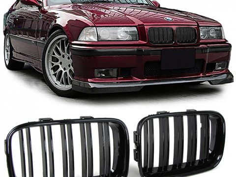 Grila sport BMW E36 1991-1996 Dublu Negru Lucios