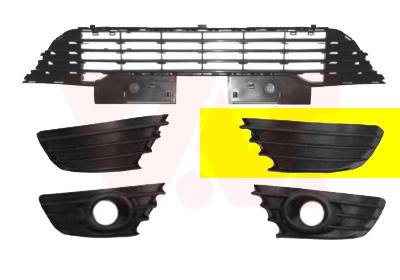 Grila ventilatie, bara protectie VAN WEZEL 0970591 pentru CITROEN C4 I (LC_) 2004-2011