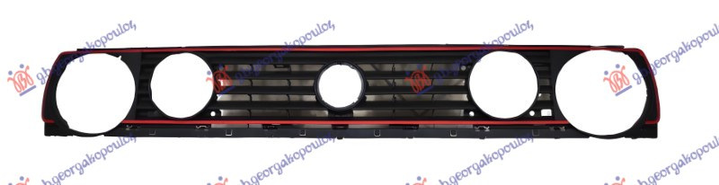 GRILA WITH BEC CEATA.PROIECTORS HOLES [RED RIM] - VW GOLF II 84-88 VW GOLF II 84-88 062404555 062404555