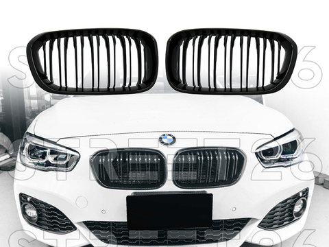 Grile Centrale compatibil cu BMW Seria 1 F20 F21 LCI (2015-2018) Negru Lucios M1 Design