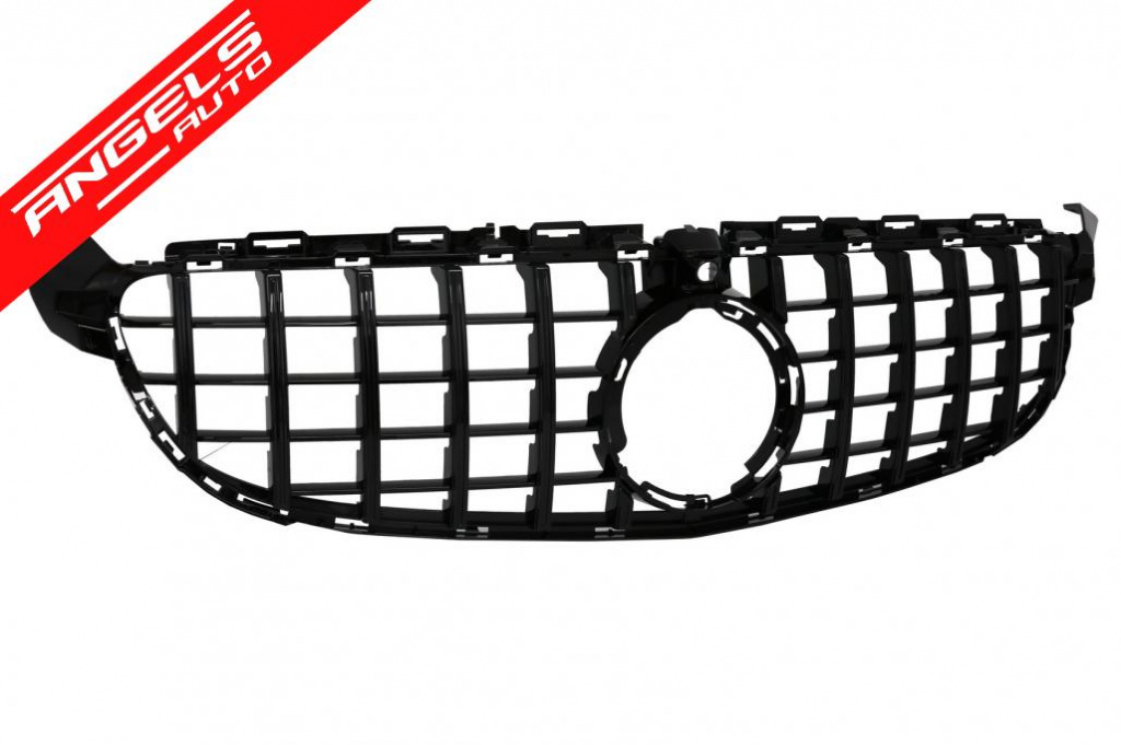 Grile compatibile cu Mercedes C-Class W205 (2014-2018) GT-R Design Negru Lucios