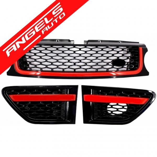 Grile compatibile cu Range Rover Sport Facelift 10-13 Autobiography Black Red