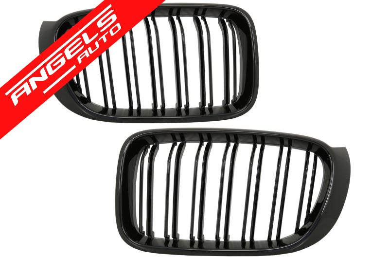 Grile duble compatibile cu BMW X3 F25 LCI (2014-2017) X4 F26 M Design Piano Black