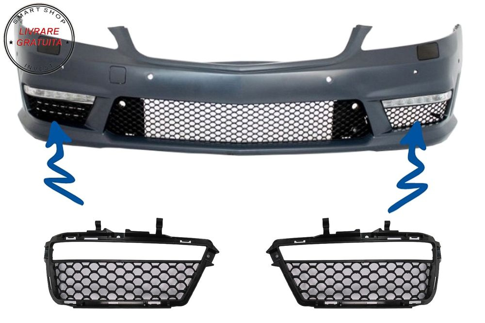 Grile Laterale Bara Fata Mercedes S-Class W221 (2005-2012) S63 S65 Design