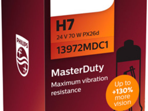 H7 MASTER DUTY 24V 70W PHILIPS (CUTIE)