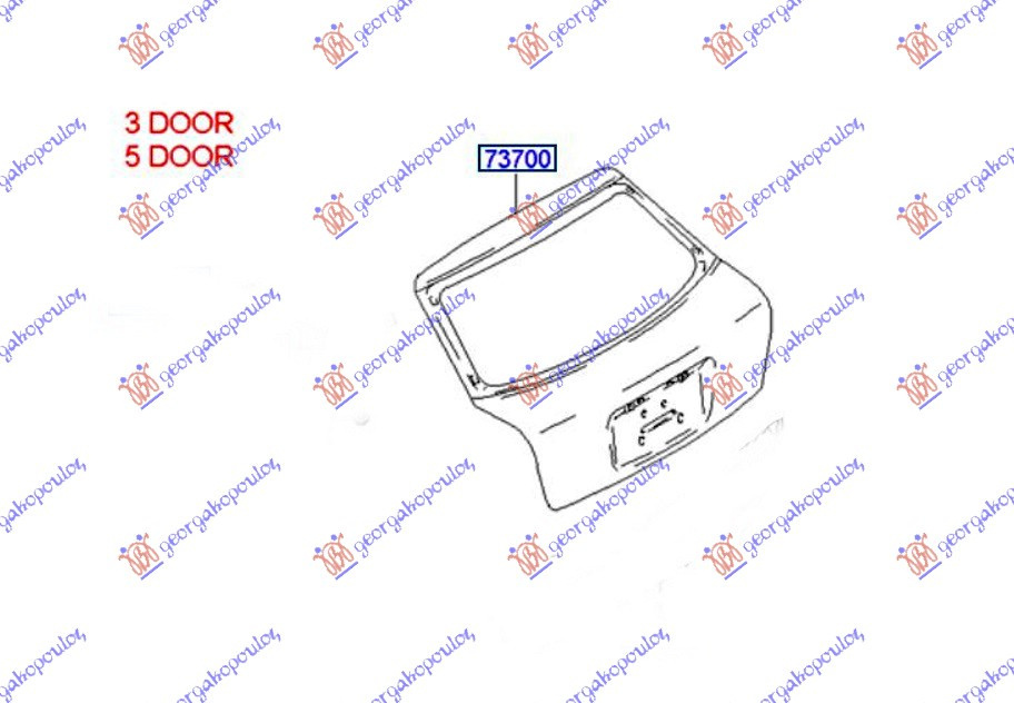 Haion 3/5 USI - HYUNDAI ACCENT H/B 99-02, HYUNDAI, HYUNDAI ACCENT H/B 99-02, 015601490