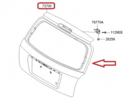 Haion 5 usi original KIA CERATO 04-09 cod 73700-2F200