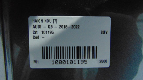 Haion Audi Q3 2018-2023.