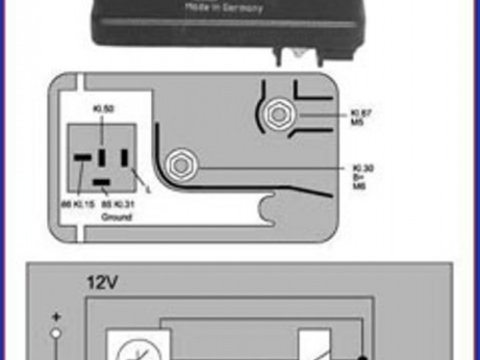 Huco releu instalatia de comanda bujii incandescente ford, opel