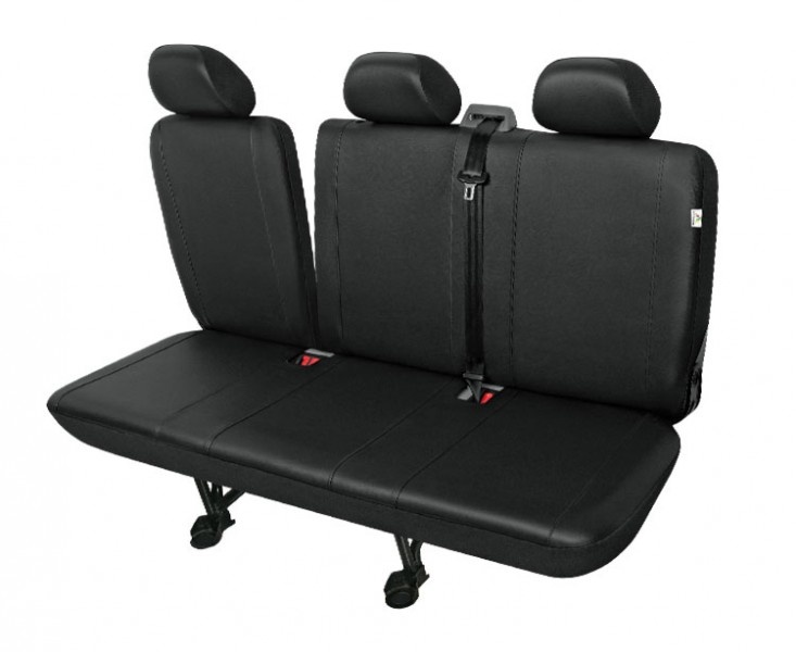 Husa bancheta cu trei locuri Practical DV3 Split Trafic imitatie piele neagra, pentru Nissan Primastar I, Opel Vivaro, Renault Trafic , cu bancheta fractionata