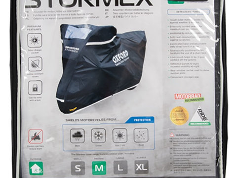 Husa Moto Exterior Oxford Stormex New Negru Marimea L CV332