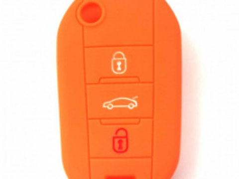 Husa silicon carcasa cheie compatibil Citroen/Peugeot 3 butoane