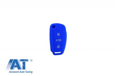 Husa Silicon Cheie compatibil cu AUDI - Albastru