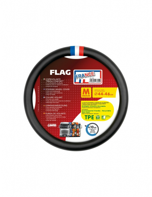 Husa volan camion Skeentex cu steag - M - Ø 44/46cm - Franta LAM97825