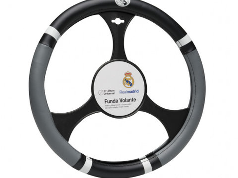 Husa volan negru-gri Real Madrid 37-39cmm PVC