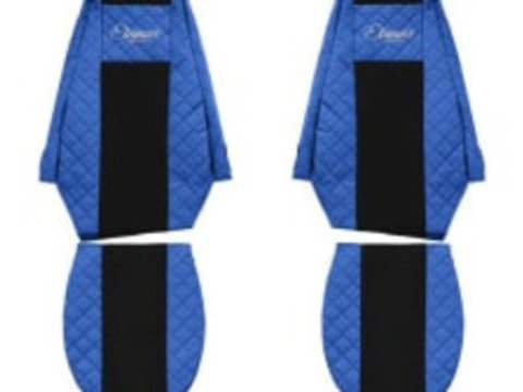 Huse pentru scaune Elegance (albastru material eco-piele/velours serie ELEGANCE) RENAULT PREMIUM