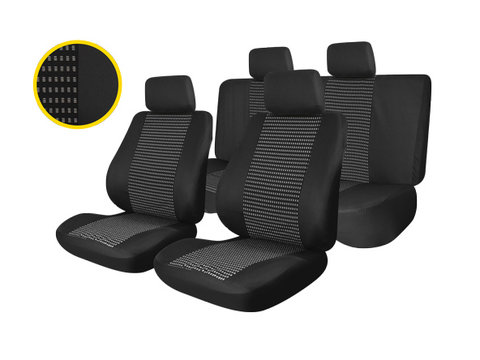 Huse scaune auto compatibile DACIA Logan II 2012-2020 / Trafic – Negru 003 (44471)