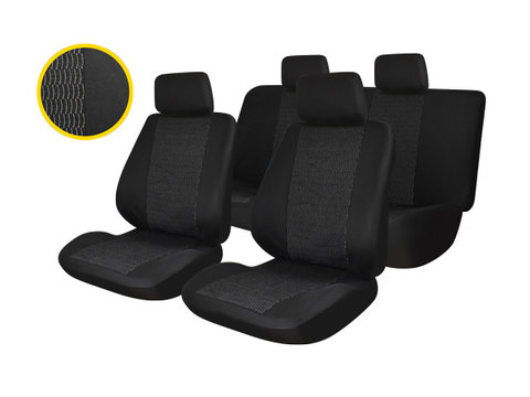 Huse scaune auto compatibile DACIA Logan II 2012-2020 / Trafic – Negru 007 (44470)