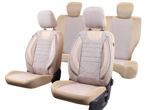 Huse scaune auto compatibile DACIA Logan II 2012-2020 / City Bej (06257)