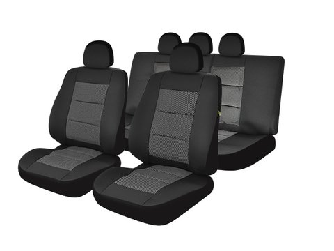 Huse scaune auto compatibile DACIA Logan II 2012-2020 PREMIUM LUX (Negru UMB2)