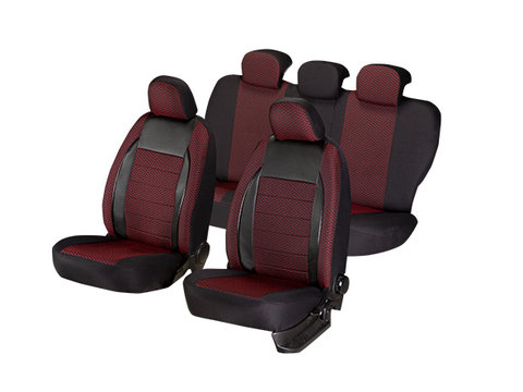 Huse scaune auto compatibile DACIA Logan II 2012-2020 / Elegance Rosu (44495)