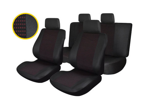 Huse scaune auto compatibile DACIA Sandero II 2012-2020 / Trafic - Rosu (44468)