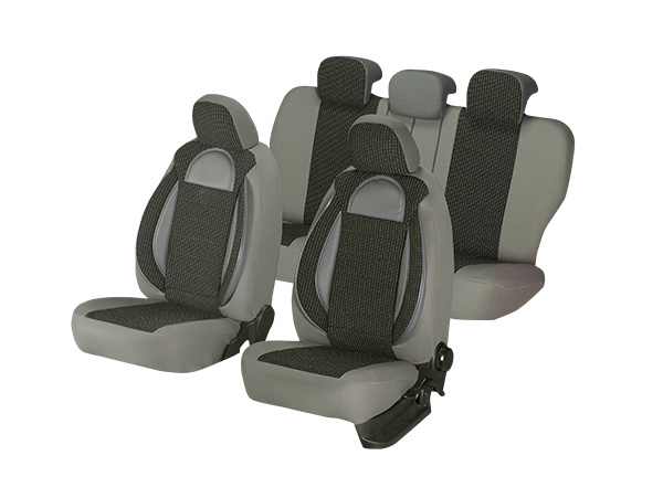 Huse scaune auto compatibile OPEL Astra H 2004-2009 / Racing Gri (44492)