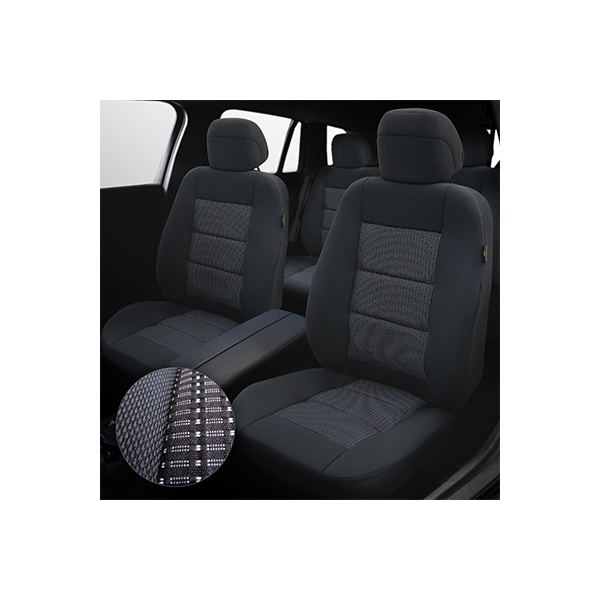 Huse scaune auto compatibile OPEL Corsa C 2000-2006 PREMIUM LUX (Negru UMB4)