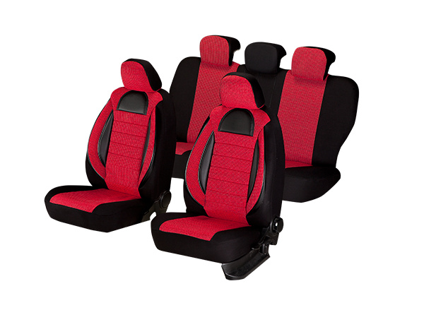 Huse scaune auto compatibile VW Jetta IV 1999-2005 / Racing Rosu (44490)