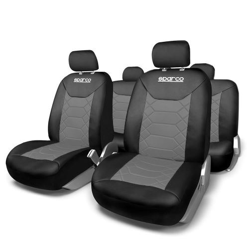Huse Scaune Auto Hyundai Lantra - Sparco Sport Gri - Negru 11 Buc