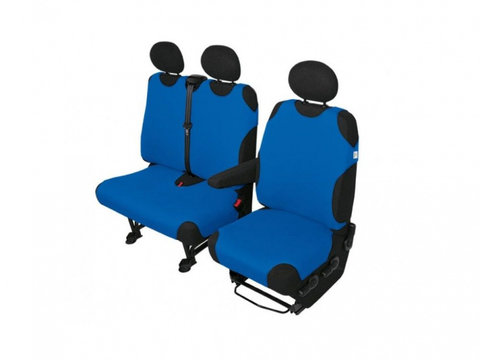 Huse scaune auto tip maieu pentru microbuz/VAN 2+1 locuri culoare Albastru