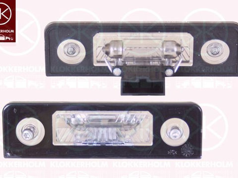 Iluminare numar de circulatie 75210850 KLOKKERHOLM pentru Skoda Laura Skoda Octavia Skoda Roomster Skoda Praktik