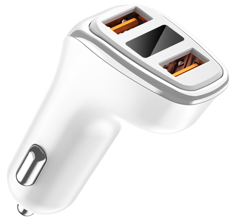 Incarcator Auto 2 x USB-A + Voltmetru 3.