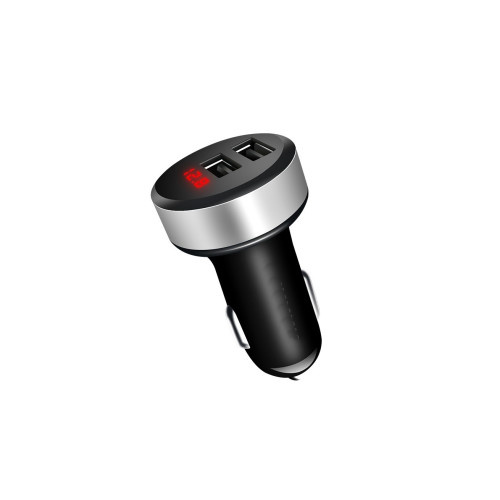 Incarcator pentru telefon cu 2 porturi USB 4,8A si voltmetru Cod: PG236 AL-060219-1