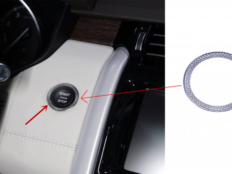 Inel Ornament pentru butonul de Start Tuning Land Rover Range Rover Vogue 4 2012 2013 2014 2015 2016 2017 RSBRRSC
