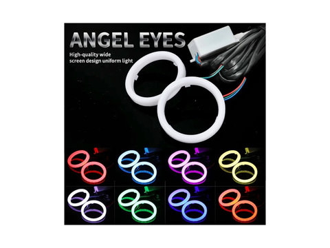 Inele angel eyes LED COB 12V waterproof -culoare Alb Diametru: 90 mm Cod: HH-YG90W