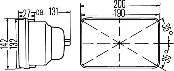 Insertie, far dreapta HELLA DAIHATSU CHARADE II (G11, G30) 1983-1987 - 1AE 003 427-011