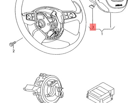 Instalatie airbag volan Audi A4 B7 (8E) Sedan 2008 2.0 TDI OEM 4E0971589B