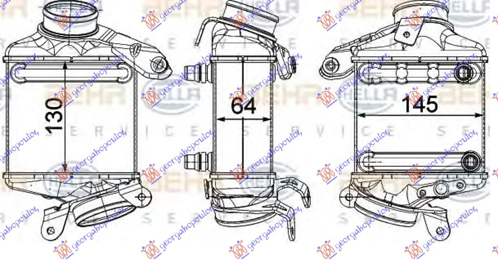 INTERC. 4,0-4,4 PETR (130X144X64) (& GT/F07) - BMW X5 (F15) 13-, PEUGEOT, PEUGEOT EXPERT 07-16, PARTEA FRONTALA, RADIATOR INTERCOOLER, BMW, BMW X5 (F15) 13-18, 151106202