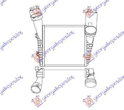 INTERCOOLER 2.5-3.0-5.0TDI DSL (288X292X50) (F66/66) - PORSCHE CAYENNE 15-, PEUGEOT, PEUGEOT EXPERT 07-16, PARTEA FRONTALA, RADIATOR INTERCOOLER, PORSCHE, PORSCHE CAYENNE 15-18, 650106202