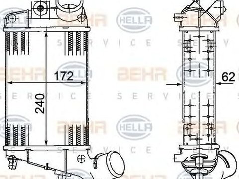 Intercooler ALFA ROMEO 147 937 HELLA 8ML 376 746-561