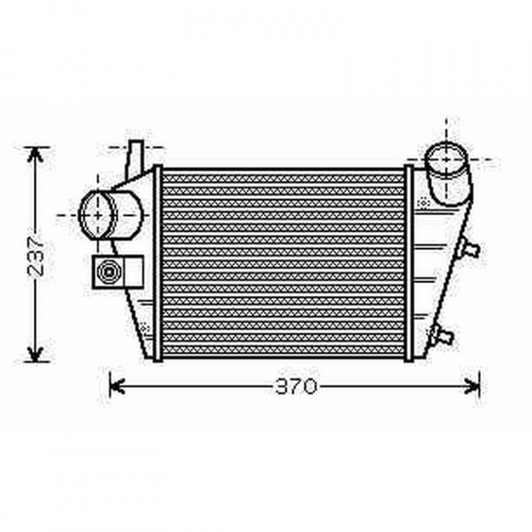 INTERCOOLER ALFA ROMEO 156 1997->2005 Radiator intercooler 1,9 - 2,4 JTD (240x195x62) PIESA NOUA ANI 1997 1998 1999 2000 2001 2002 2003 2004 2005