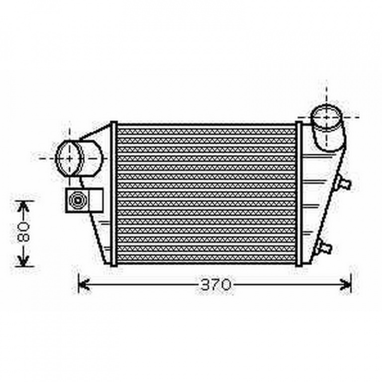 INTERCOOLER ALFA ROMEO GT 2003-> Radiator intercooler 1,9 JTD (240x172x62) PIESA NOUA ANI 2003 2004 2005 2006 2007 2008 2009 2010