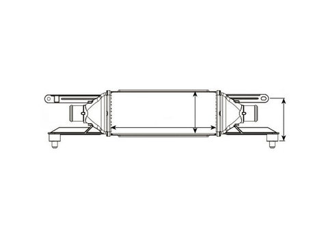 Intercooler Alfa Romeo Mito (955), 08.2008-, motor 1.3 JTDm 66/70kw, diesel, cutie manuala, cu/fara AC, aluminiu brazat/plastic, 450x100x52 mm,